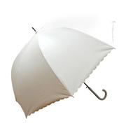 長傘 晴雨兼用傘 ブラックコーティング ドームタイプ 60cm 無地ヒートカット/ホワイト UJ-2561 uj25blackdome