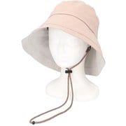 1級遮光遮熱撥水 ロングブリム切替ハット UVハット ベージュ 1008-1007-17 uvlongbrim