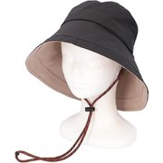 1級遮光遮熱撥水 ロングブリム切替ハット UVハット ブラック 1008-1007-17 uvlongbrim