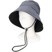 1級遮光遮熱撥水 ロングブリム切替ハット UVハット グレー 1008-1007-17 uvlongbrim