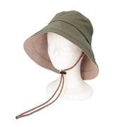 1級遮光遮熱撥水 ロングブリム切替ハット UVハット カーキ 1008-1007-17 uvlongbrim