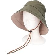 1級遮光遮熱撥水 ロングブリム切替ハット UVハット カーキ 1008-1007-17 uvlongbrim