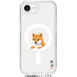 ABF27528i16E [iPhone 16e用 MagSafe対応 クリアケース しばたさん のぞき柴]