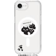 ABF27540i16E [iPhone 16e用 MagSafe対応 クリアケース ネコマンジュウ 覗いてごらん]