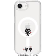 ABF27543i16E [iPhone 16e用 MagSafe対応 クリアケース ネコマンジュウ 渡り]