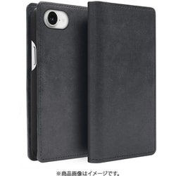 ABS27509i16E [iPhone 16e用 MARGOTイタリアンレザー MagSafe対応 ダイアリーケース ブラック]