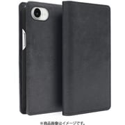 ABS27509i16E [iPhone 16e用 MARGOTイタリアンレザー MagSafe対応 ダイアリーケース ブラック]