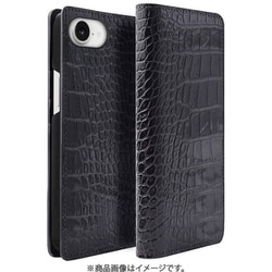 ABS27517i16E [iPhone 16e用 LIPARI イタリアンレザー MagSafe対応 ダイアリーケース ブラック]