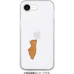 AK27566i16E [iPhone 16e用 ソフトクリアケース リンゴの香りを堪能 ベア]