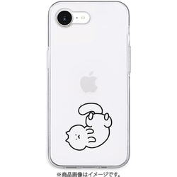 AK27569i16E [iPhone 16e用 ソフトクリアケース 猫ちゃんはリラックス中]