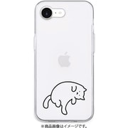 AK27570i16E [iPhone 16e用 ソフトクリアケース 猫ちゃんはグルーミング中]