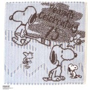 001030-0002-01 [ピーナッツ タオルハンカチ （75周年） ギフトボックス入り ブルー]