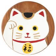 ラウンドスツール スツール 招き猫白 10720860107 roundstool