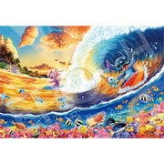 73-406s パズルデコレーションコラージュ ディズニー Stitch-Sunset Surfing-（スティッチ-サンセットサーフィン-） [ジグソーパズル 300ピース]