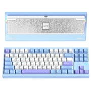 ワイヤレスメカニカルキーボード(有線・無線・Bluetooth対応) US80%配列 KAILHココアスイッチ(リニア) ルブ済 簡単取り外し仕様 RGB Crush80 Pro ブルー PC80REBLUE