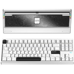 ワイヤレスメカニカルキーボード（有線・無線・Bluetooth対応） US80％配列 KAILHココアスイッチ（リニア） ルブ済 簡単取り外し仕様 RGB Crush80 Pro シルバー PC80RESIL