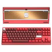 ワイヤレスメカニカルキーボード(有線・無線・Bluetooth対応) US80%配列 KAILHココアスイッチ(リニア) ルブ済 簡単取り外し仕様 RGB Crush80 Pro レッド PC80RERED