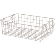 スタッキングワイヤーバスケット ホワイト 37×26×12cm 26686