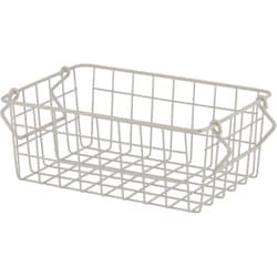 スタッキングワイヤーバスケット ホワイト 26×18×10cm 26688