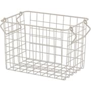 スタッキングワイヤーバスケット ホワイト 26×18×18cm 26687
