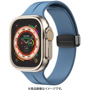 Apple Watch Ultra(49mm)/Series10(46mm)/9 8 7(45mm)/SE2/SE/Series 6 5 4(44mm)/3 2 1(42mm)用バンド シリコン ブルー NB-RAWSI02BL