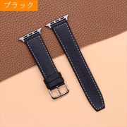 Apple Watch Ultra(49mm)/Series10(46mm)/9 8 7(45mm)/SE2/SE/Series 6 5 4(44mm)/3 2 1(42mm)用 バンド 合皮PVCレザー ブラック NB-RAWFL02BK