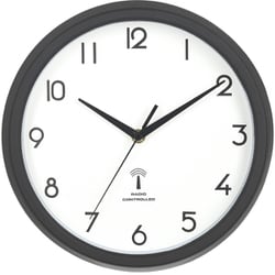 電波掛時計 カペラ Φ27cm ブラック（27269） 99290