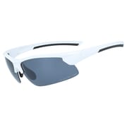 偏光スポーツサングラス 本体色:Shiny White /Black レンズ色:Smoke Polar / Flash Mirror. PRX 6006-02