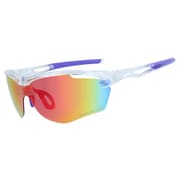 偏光スポーツサングラス 本体色:Clear /Purple. レンズ色:Smoke Polar./ Black Red REVO PRX 6007-02