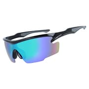 偏光スポーツサングラス 本体色：Shiny Black/Gray レンズ色：Smoke Polar./Green REVO SGB 4093-01