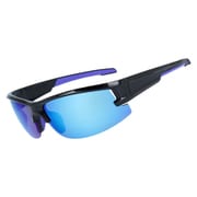 偏光スポーツサングラス 本体色：Shiny Black/Purple レンズ色：Smoke Polar /Blue REVO SGB 4094-01