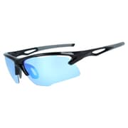 偏光スポーツサングラス 本体色:Shimy Black/Gray レンズ色:Smoke Polar /Bule White REVO SPLD 3001-01
