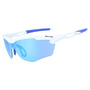偏光スポーツサングラス 本体色:Matte White/Blue レンズ色:Smoke Polar /Bule White REVO SPLD 3002-02