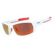 偏光スポーツサングラス 本体色:Matte White/Red レンズ色:Smoke Polar /Black Red REVO SPLD 3003-02