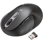 エルゴノミクス ワイヤレスコンボマウス 2.4GHz/Bluetooth対応 静音 充電式 マルチペアリング ブルーLED 5ボタン 戻る/進むボタン搭載 カウント切り替え機能 ブラック MA-EWBBS528MBK