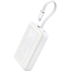 Anker Zolo Power Bank （10000mAh, 30W, Built-In USB-Cケーブル） ケーブル一体型 モバイルバッテリー ホワイト A1688022
