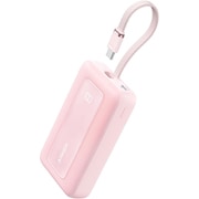 Anker Zolo Power Bank (10000mAh, 30W, Built-In USB-Cケーブル) ケーブル一体型 モバイルバッテリー ピンク A1688052