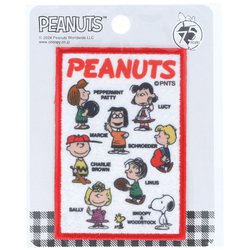 RIO-3202 [PEANUTS アイロン接着 プリントワッペン SN 75th ピーナッツ W53mm×H80mm]