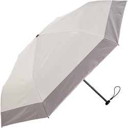 日傘 折りたたみ傘 晴雨兼用 airy+ 超軽量カーボン 親骨50cm 手開き式 一級遮光 UVカット加工 6本骨 カーボンファイバー骨 バイカラー グレージュ×モカ MEX50DP-063PI-greige-mocha