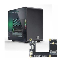 ラズパイ5用 ミニタワーケース SSDシールド付 黒 EC-Pi5CASESSD-BK