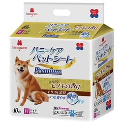 HNH-040 [ハニーケア 厚型 ペットシート ヒノキの香り ワイド 40枚入]