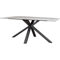 Brescia ダイニングテーブル セラミック天板 ホワイト W1650×D900×H720mm 【組み立て設置込み商品】 TKB-165-WH