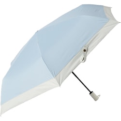 日傘 折りたたみ傘 晴雨兼用 H・A・U（ハウ） バイカラー 55cm 自動開閉式 一級遮光 UVカット率99％以上 遮光率99％以上 UPF50＋ グラスファイバー骨（親骨） ライトブルー 1000295005574