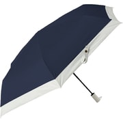 折りたたみ傘 晴雨兼用 HAU バイカラー 55cm 自動開閉 UVカット加工 ネイビー 1000295005578