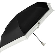 折りたたみ傘 晴雨兼用 HAU バイカラー 55cm 自動開閉 UVカット加工 ブラック 1000295005590