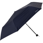 折りたたみ傘 晴雨兼用 HAU 紳士無地 55cm 手開き式 UVカット加工 ネイビー 1000295205578
