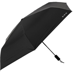 日傘 折りたたみ傘 晴雨兼用 H・A・U（ハウ） 紳士無地 55cm 自動開閉式 一級遮光 UVカット99％以上 遮光率99％以上 UPF50＋ グラスファイバー骨 ブラック 1000295305590