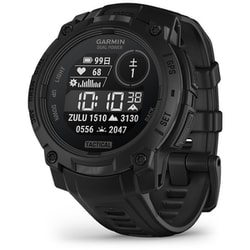 Instinct 3 Dual Power Tactical （インスティンクト スリー デュアル パワー タクティカル）45mm Black（ブラック） シリコンバンド Suica対応 タフネスGPSスマートウォッチ 010-02934-80