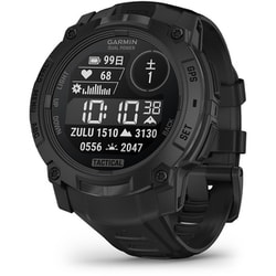 Instinct 3 Dual Power Tactical （インスティンクト スリー デュアル パワー タクティカル）50mm Black（ブラック） シリコンバンド Suica対応 タフネスGPSスマートウォッチ 010-02935-80