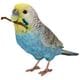 H16371-1 [木の枝をくわえるセキセイインコ 青黄]